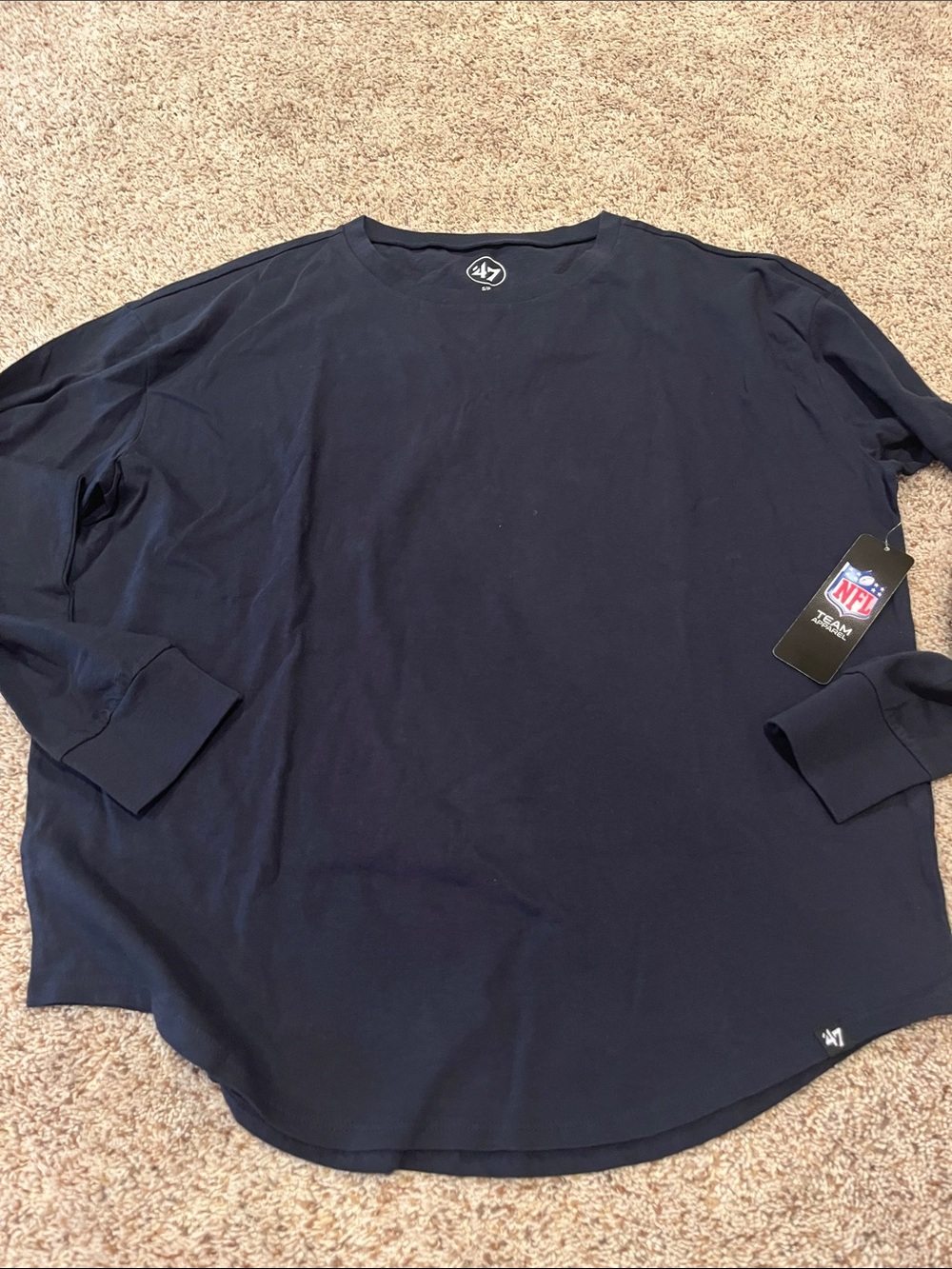 47 Black Long Sleeve Crew Tee